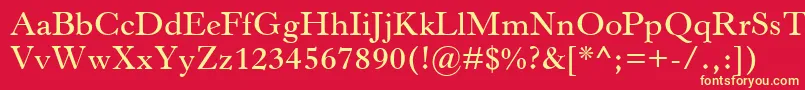 HorleyOsMtSemibold Font – Yellow Fonts on Red Background