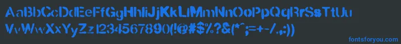 UrbanaР™-fontti – siniset fontit mustalla taustalla