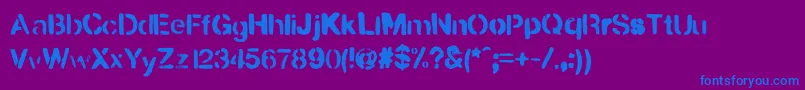 Czcionka UrbanaР™ – niebieskie czcionki na fioletowym tle