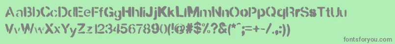 UrbanaР™ Font – Gray Fonts on Green Background