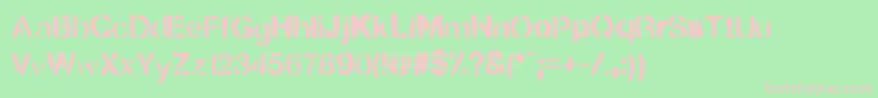 UrbanaР™ Font – Pink Fonts on Green Background