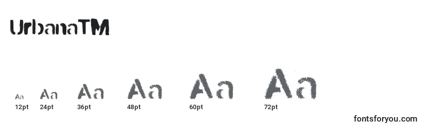 UrbanaР™ Font Sizes