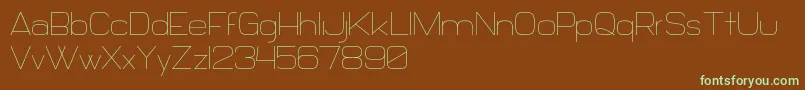 Daiichi Font – Green Fonts on Brown Background