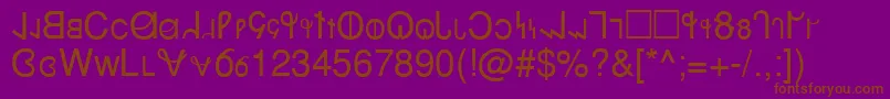 Netanjahu Font – Brown Fonts on Purple Background