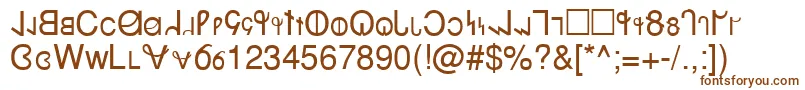 Netanjahu Font – Brown Fonts on White Background