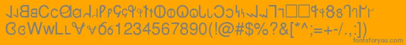 Netanjahu Font – Gray Fonts on Orange Background