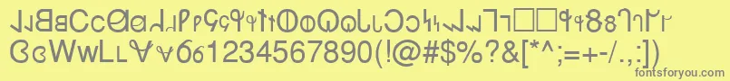 Netanjahu Font – Gray Fonts on Yellow Background