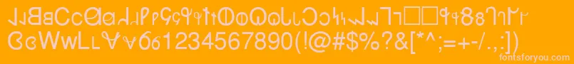 Netanjahu Font – Pink Fonts on Orange Background