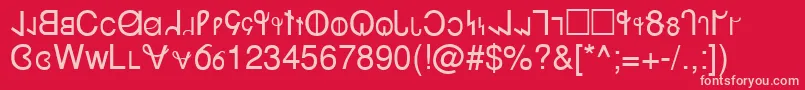 Netanjahu Font – Pink Fonts on Red Background