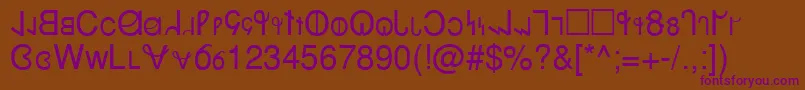 Netanjahu Font – Purple Fonts on Brown Background