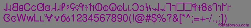 Netanjahu Font – Purple Fonts on Gray Background