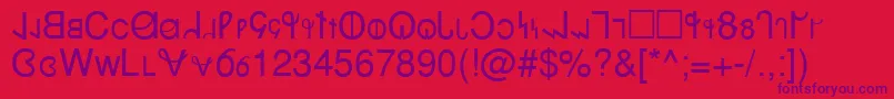 Netanjahu Font – Purple Fonts on Red Background