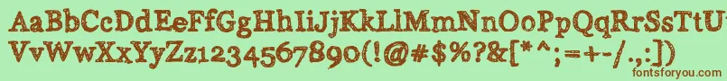 Alabama Font – Brown Fonts on Green Background