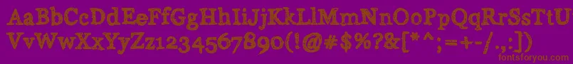 Alabama Font – Brown Fonts on Purple Background