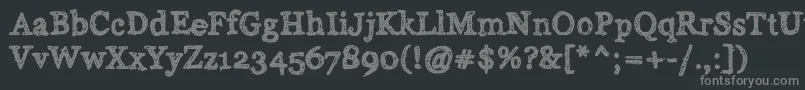 Czcionka Alabama – szare czcionki na czarnym tle