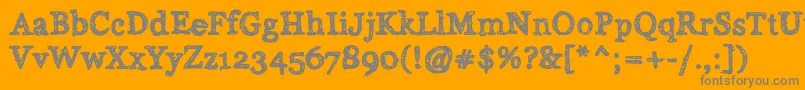 Alabama Font – Gray Fonts on Orange Background