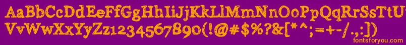 Alabama Font – Orange Fonts on Purple Background