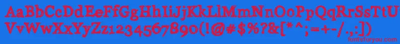 Alabama Font – Red Fonts on Blue Background