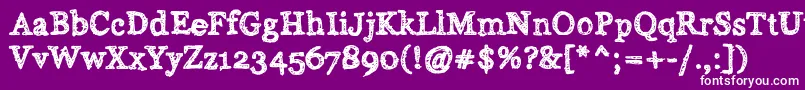 Alabama Font – White Fonts on Purple Background