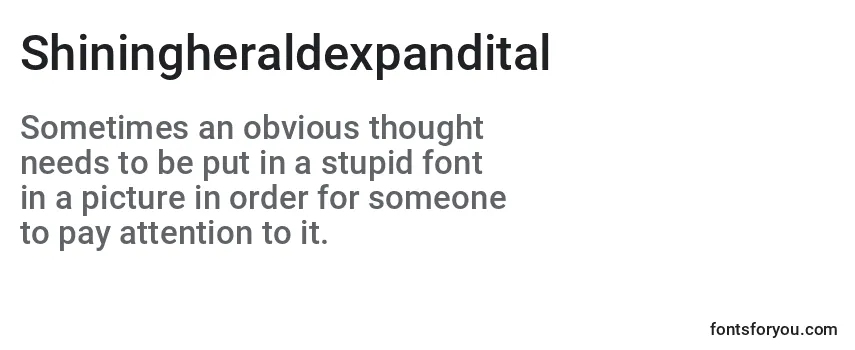 Shiningheraldexpandital Font