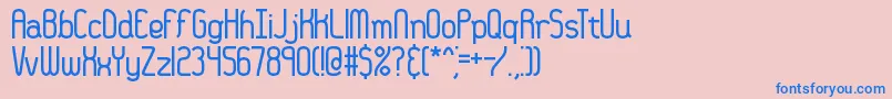 フォント36daysag – ピンクの背景に青い文字