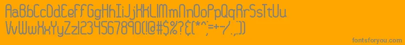 フォント36daysag – オレンジの背景に灰色の文字