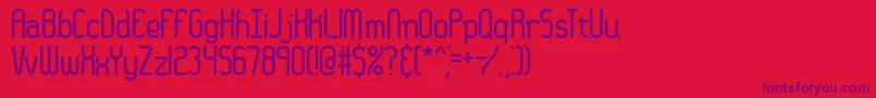 36daysag Font – Purple Fonts on Red Background