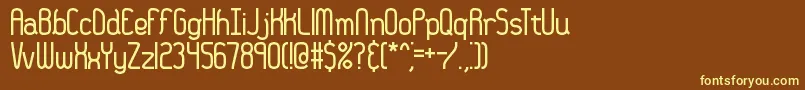 36daysag Font – Yellow Fonts on Brown Background