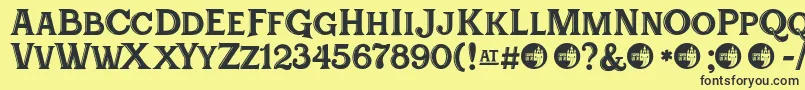 Festivalbudayaxxxi Font – Black Fonts on Yellow Background