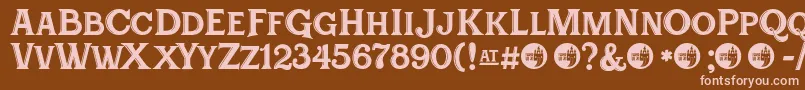 Festivalbudayaxxxi Font – Pink Fonts on Brown Background