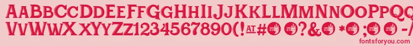 More about Festivalbudayaxxxi Font Festivalbudayaxxxi Font – Red Fonts on Pink Background