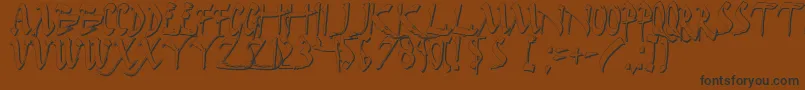 DarkHorseShadow Font – Black Fonts on Brown Background
