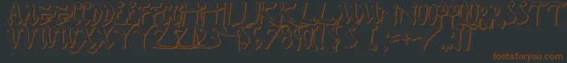 DarkHorseShadow-Schriftart – Braune Schriften auf schwarzem Hintergrund