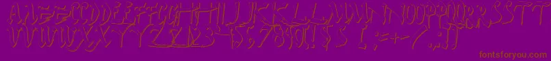 DarkHorseShadow Font – Brown Fonts on Purple Background