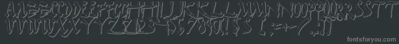 DarkHorseShadow Font – Gray Fonts on Black Background