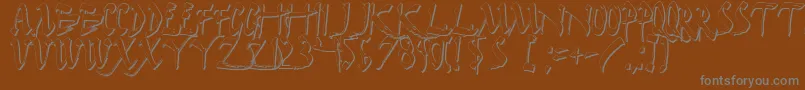 DarkHorseShadow Font – Gray Fonts on Brown Background