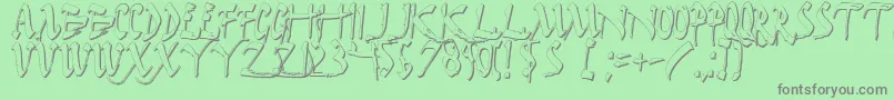 DarkHorseShadow Font – Gray Fonts on Green Background
