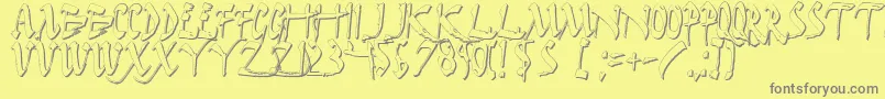 DarkHorseShadow Font – Gray Fonts on Yellow Background