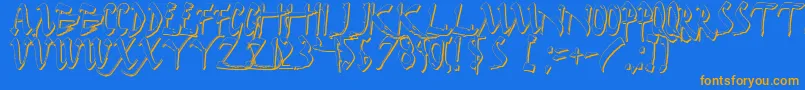DarkHorseShadow Font – Orange Fonts on Blue Background