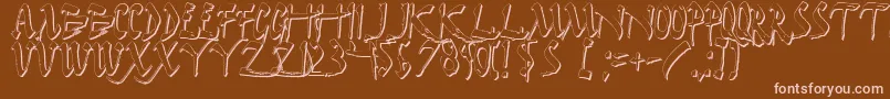 DarkHorseShadow Font – Pink Fonts on Brown Background