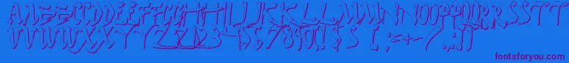 DarkHorseShadow Font – Purple Fonts on Blue Background