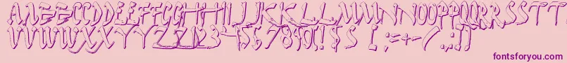 DarkHorseShadow Font – Purple Fonts on Pink Background