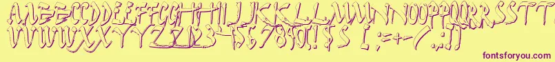 DarkHorseShadow Font – Purple Fonts on Yellow Background