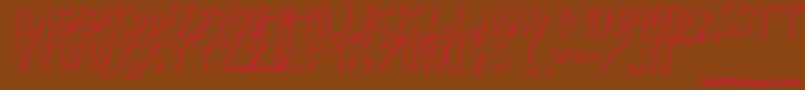 DarkHorseShadow Font – Red Fonts on Brown Background