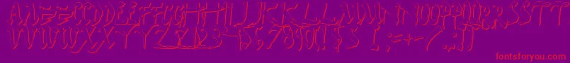 DarkHorseShadow-Schriftart – Rote Schriften auf violettem Hintergrund