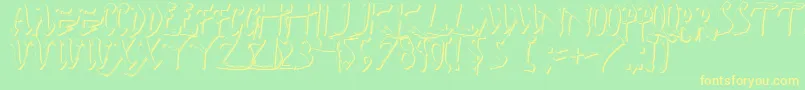 DarkHorseShadow Font – Yellow Fonts on Green Background