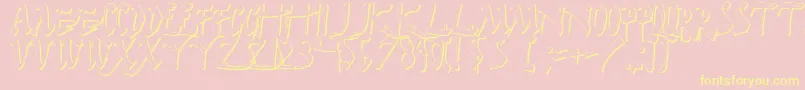DarkHorseShadow Font – Yellow Fonts on Pink Background
