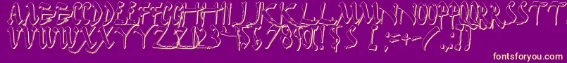 DarkHorseShadow Font – Yellow Fonts on Purple Background
