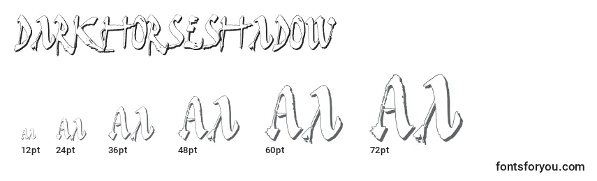 Размеры шрифта DarkHorseShadow