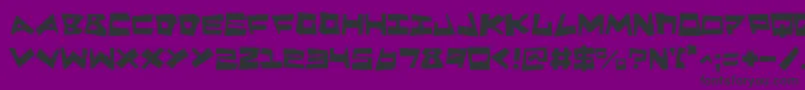 フォントQuakem – 紫の背景に黒い文字